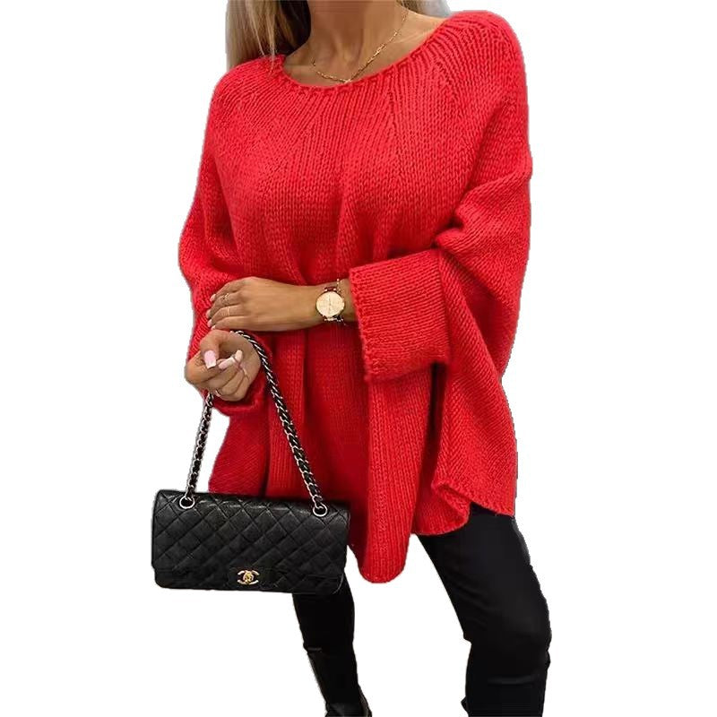FREYA | KNITTED SHAWL SWEATER WITH HOODED ELEGANCE