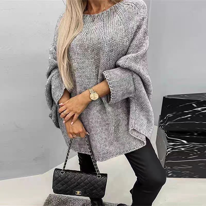 FREYA | KNITTED SHAWL SWEATER WITH HOODED ELEGANCE