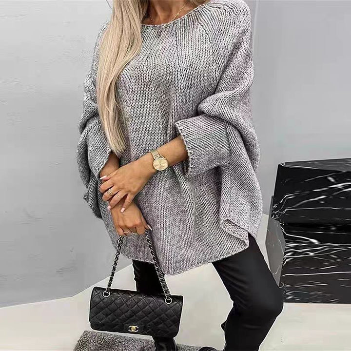 FREYA | KNITTED SHAWL SWEATER WITH HOODED ELEGANCE
