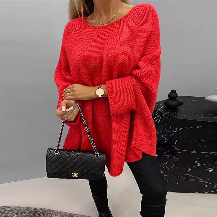 FREYA | KNITTED SHAWL SWEATER WITH HOODED ELEGANCE