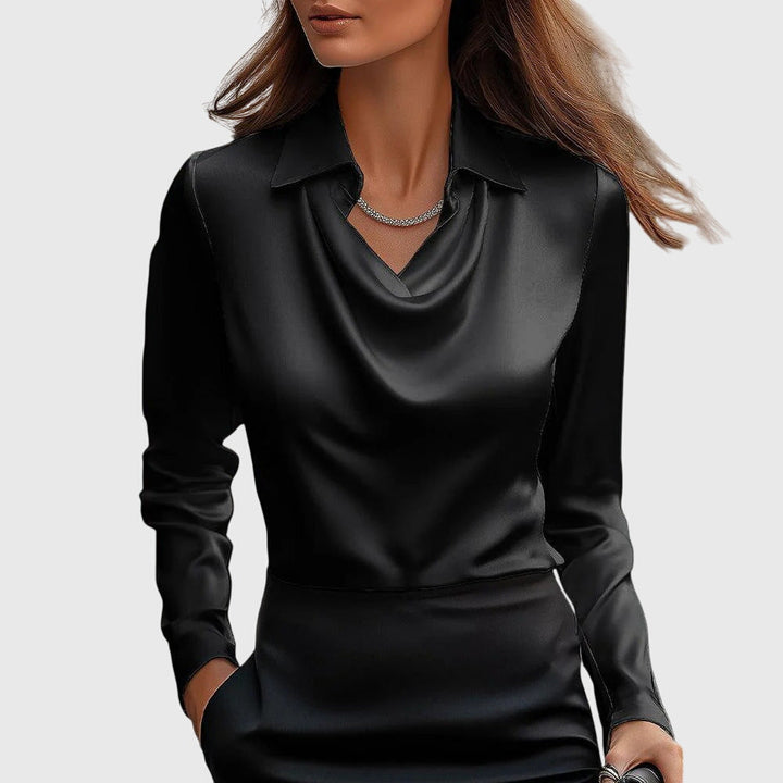 SARA | LUXE PLEATED BLOUSE WITH FLATTERING TUMMY COVERAGE