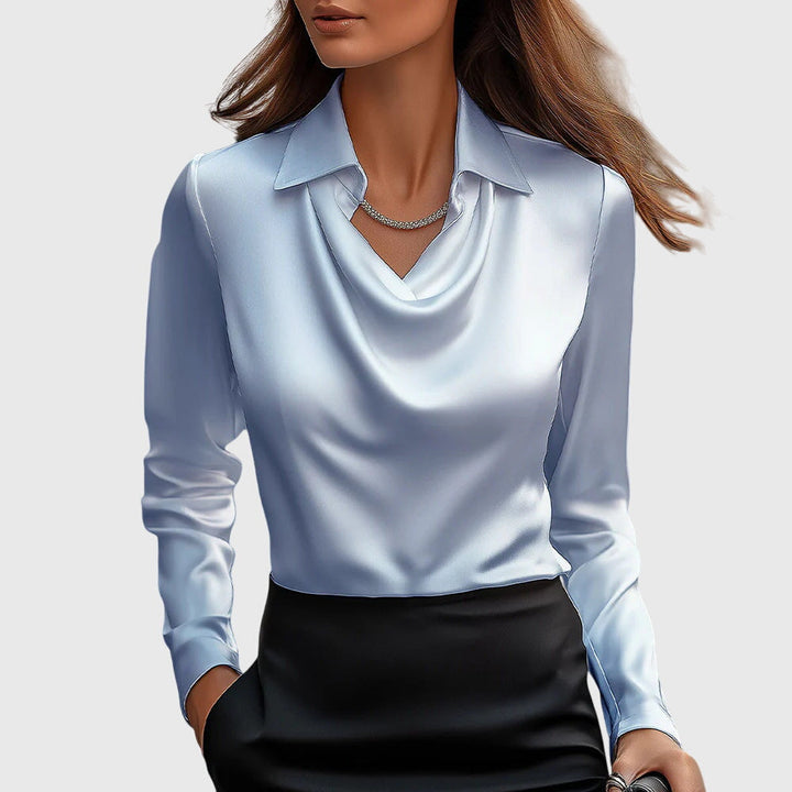 SARA | LUXE PLEATED BLOUSE WITH FLATTERING TUMMY COVERAGE
