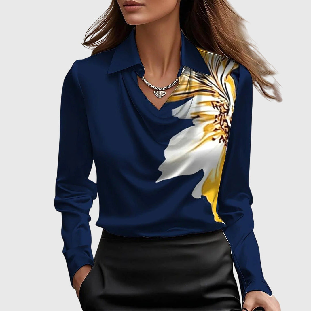 SARA | LUXE PLEATED BLOUSE WITH FLATTERING TUMMY COVERAGE